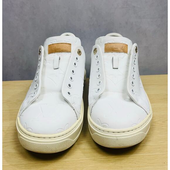 Louis Vuitton Time Out Sneakers Womens Size 12 Mens Size 10 Missing Laces - Picture 1 of 12